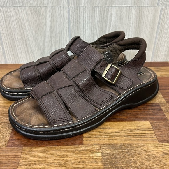 Route 66 Mens Sandals 11 Brown Chunky Fisherman Platform Lug 90s Y2k Vintage - Picture 3 of 10